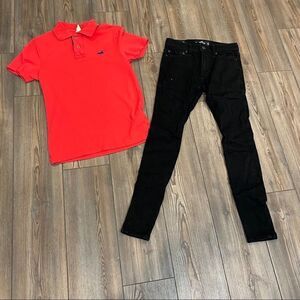 Men’s Hollister Outfit XS Jeans Polo